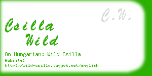 csilla wild business card